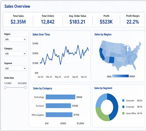 Tableau sales overview dashboard